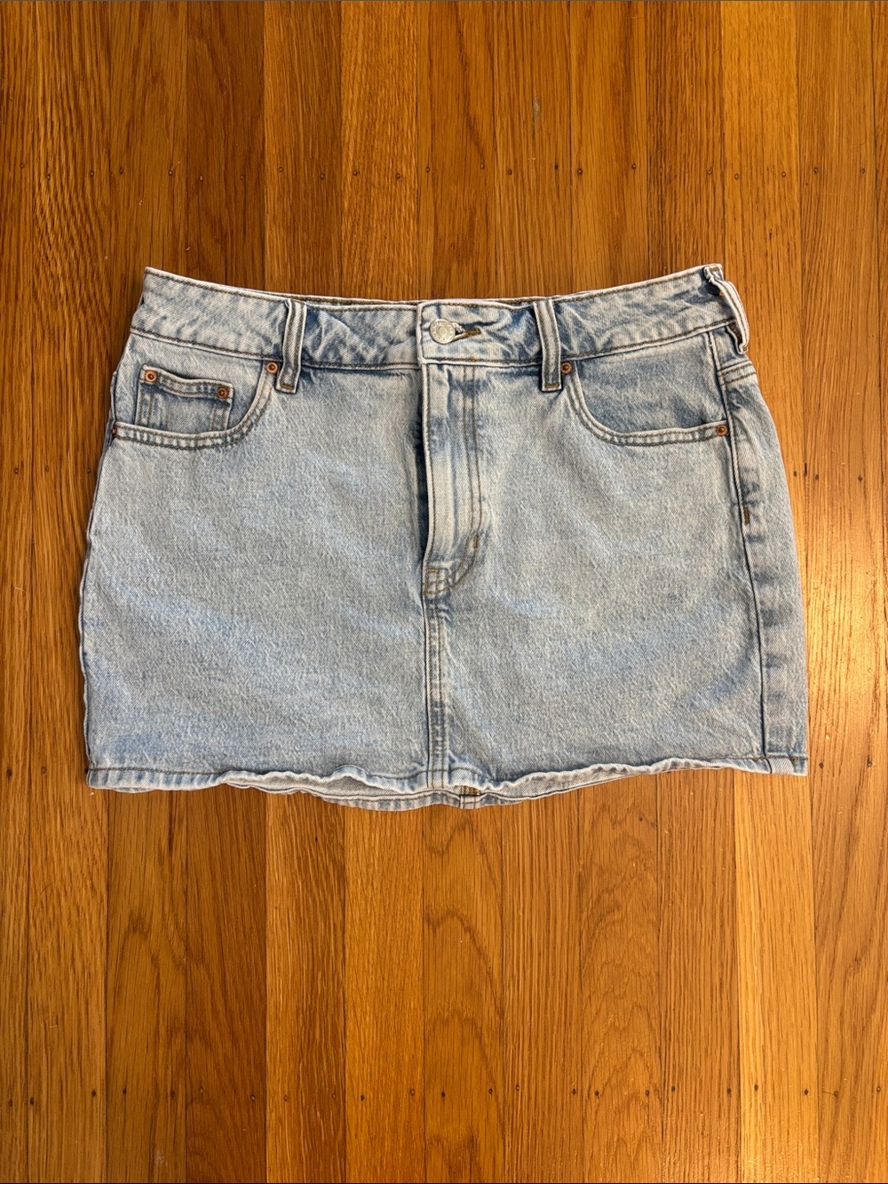 PacSun Light Blue Denim Mini Skirt